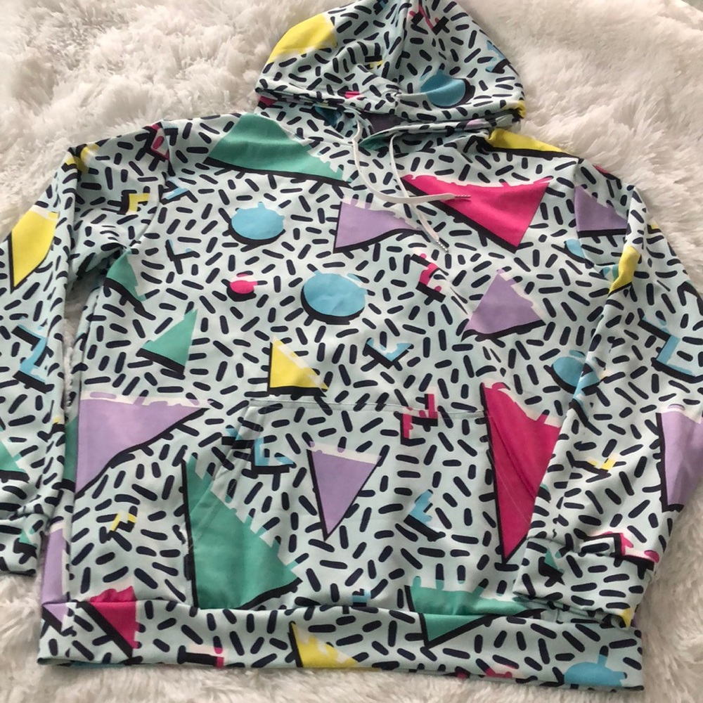 Men’s 80’s Print Hoodie